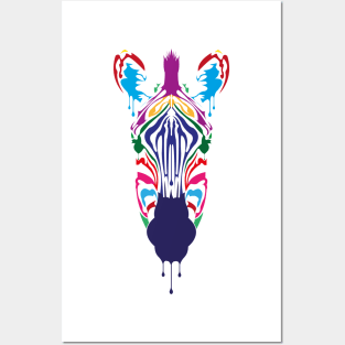 Colourful zebra Posters and Art